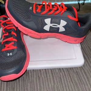Grey and hot pink Under Armor Sneakers